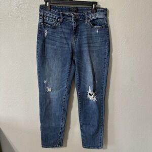 Judy Blue‎ Jeans Size 9/29 Slim Fit Distressed Light Medium Wash Tapered Leg